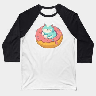 Cute cat in donut Baseball T-Shirt